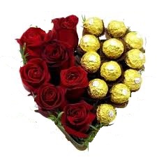 Foto de Corazon san valentin rosas y ferrero std